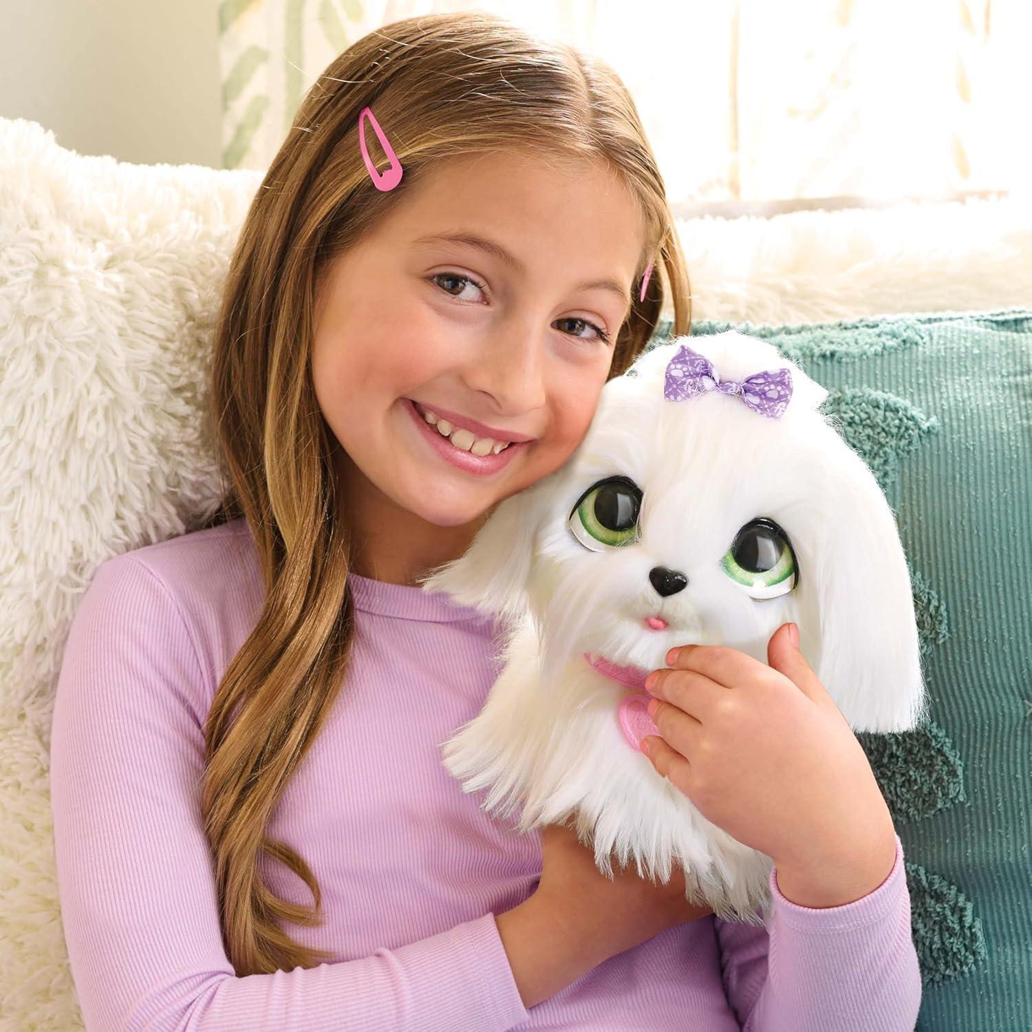 image:imageFurReal GoGo Walkin Pup Maltese Interactive Toy 9inch Realistic Plush Dog Kids Toys for Ages 4 Up by Just Play