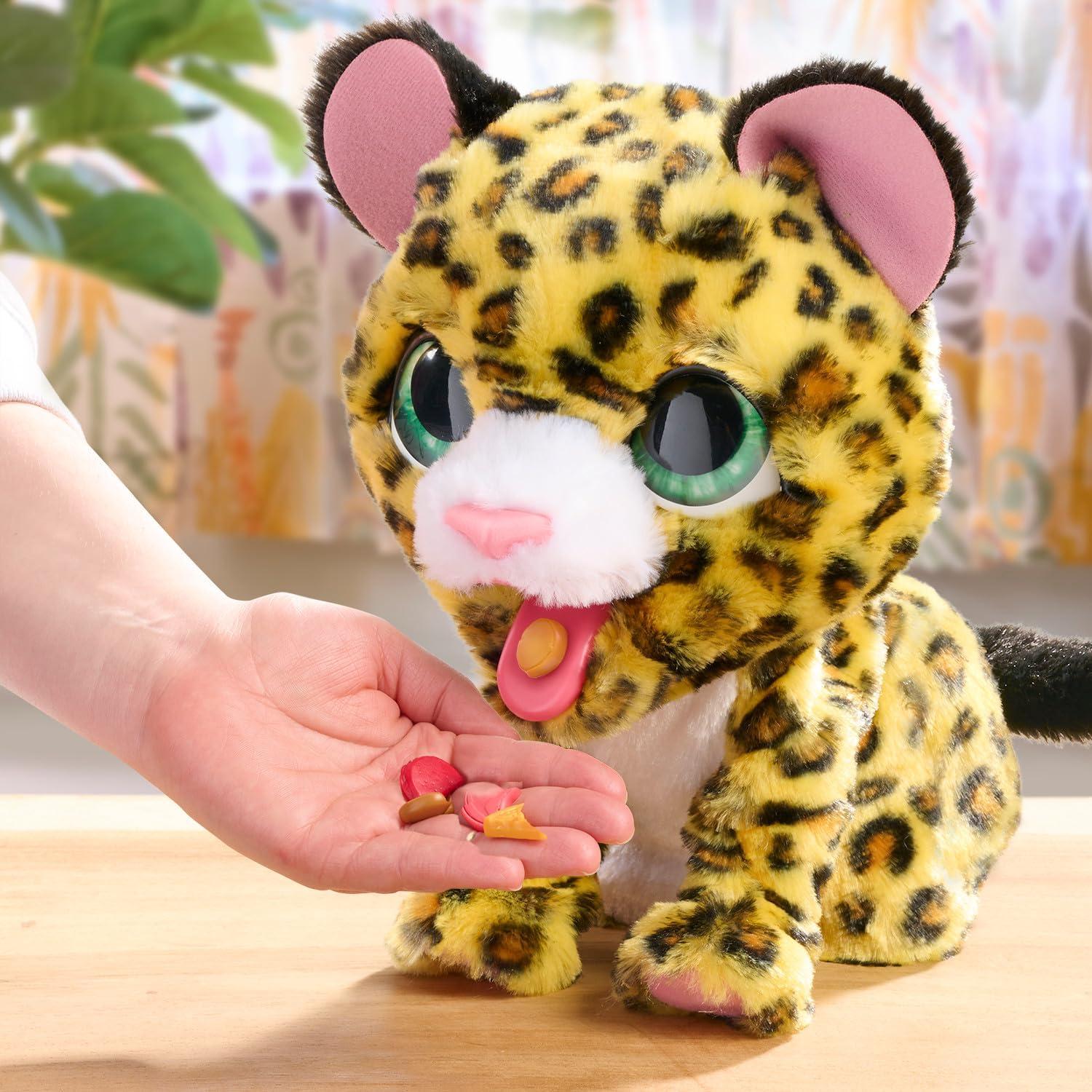 image:imageFurReal Lil Wilds Lolly The Leopard Interactive 8inch Plush Stuffed Animal with Over 35 Sounds and Reactions 6Pieces Kids Toys for Ages 4 Up by Just Play