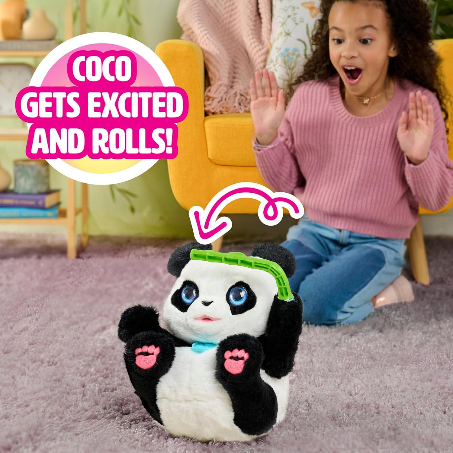 image:imageJust Play furReal Coco The Tumbling Panda 105 Inch Interactive Panda Toy for Boys and Girls Ages 4 and Up