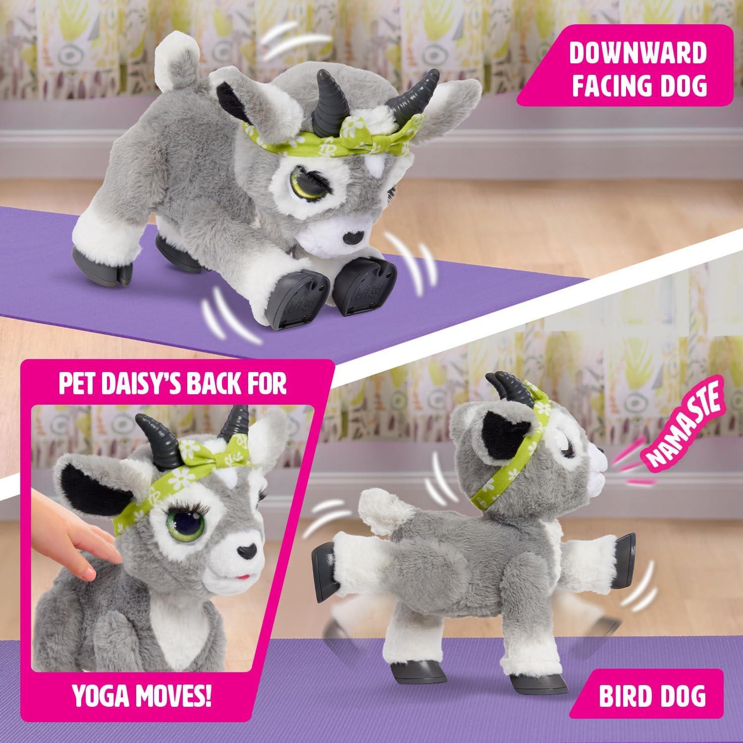 image:imagefurReal Daisy the Yoga Goat Interactive Toy 11inch Realistic Plush Kids Toys for Ages 4 Up by Just Play