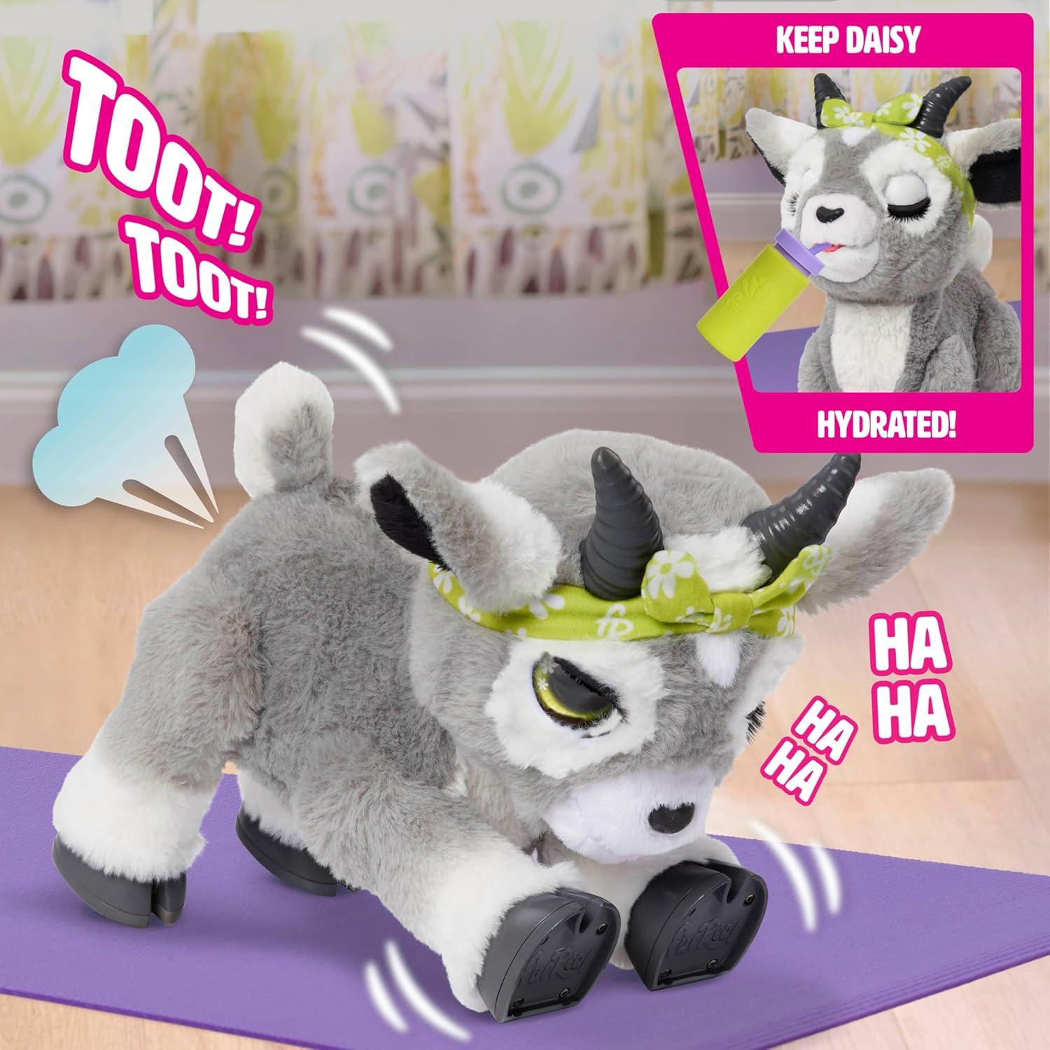 image:imagefurReal Daisy the Yoga Goat Interactive Toy 11inch Realistic Plush Kids Toys for Ages 4 Up by Just Play