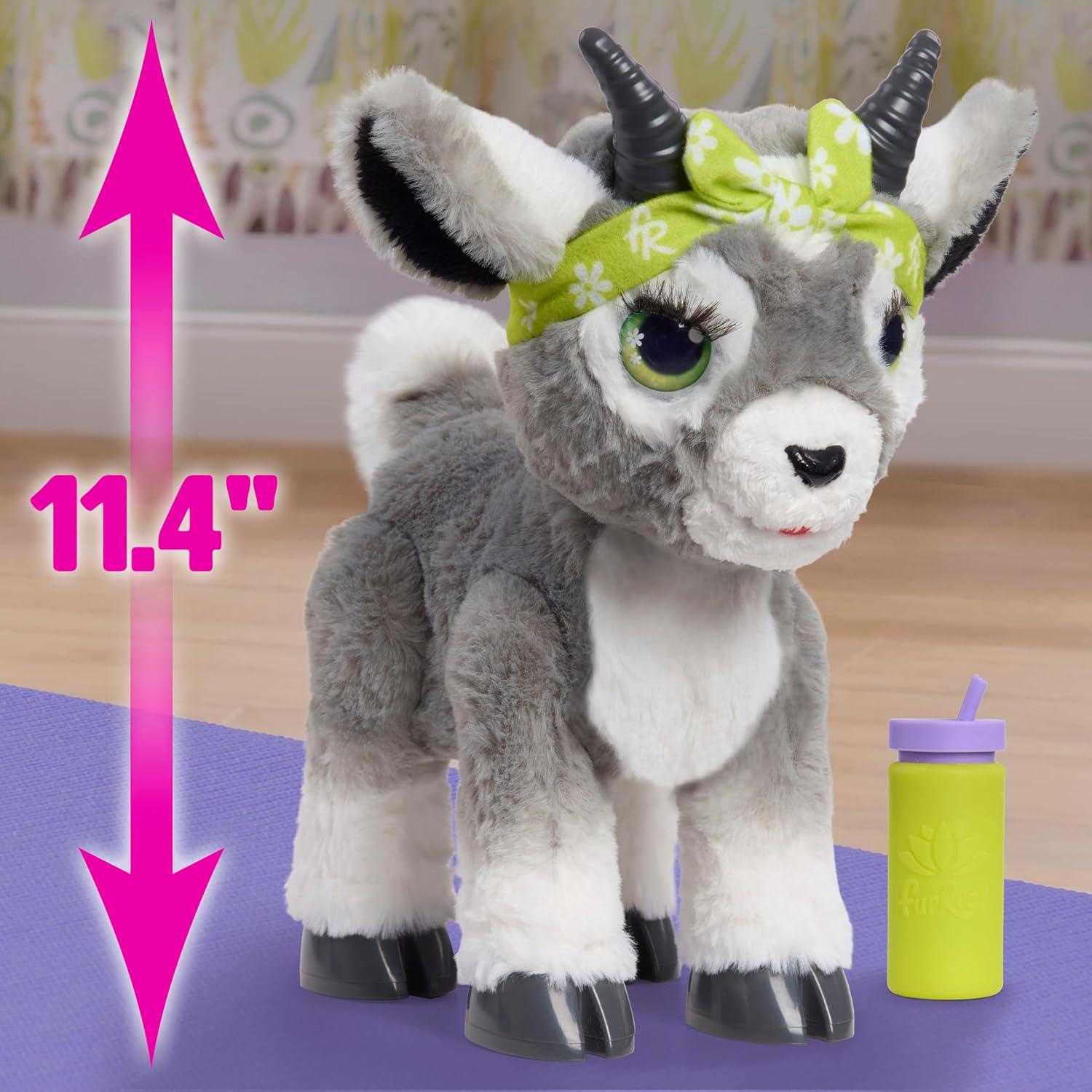 image:imagefurReal Daisy the Yoga Goat Interactive Toy 11inch Realistic Plush Kids Toys for Ages 4 Up by Just Play