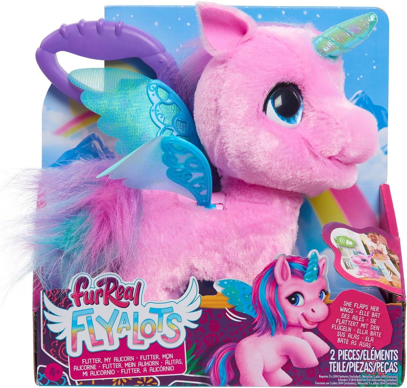 image:imagefurReal FlyALots Alicorn Interactive Walking Plush with Sounds 8inches Wings Flap Pink Kids Toys for Ages 4 Up by Just Play