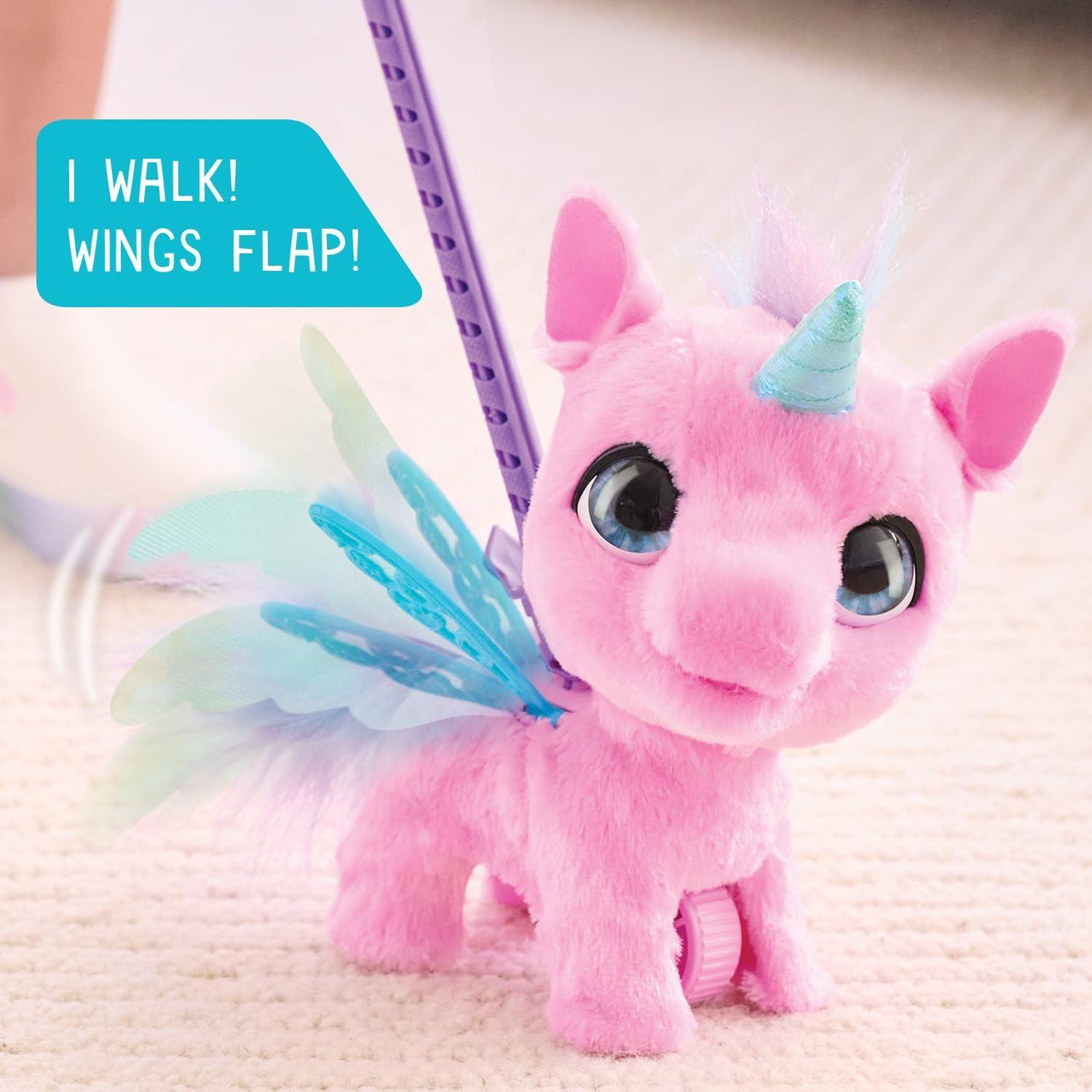 image:imagefurReal FlyALots Alicorn Interactive Walking Plush with Sounds 8inches Wings Flap Pink Kids Toys for Ages 4 Up by Just Play