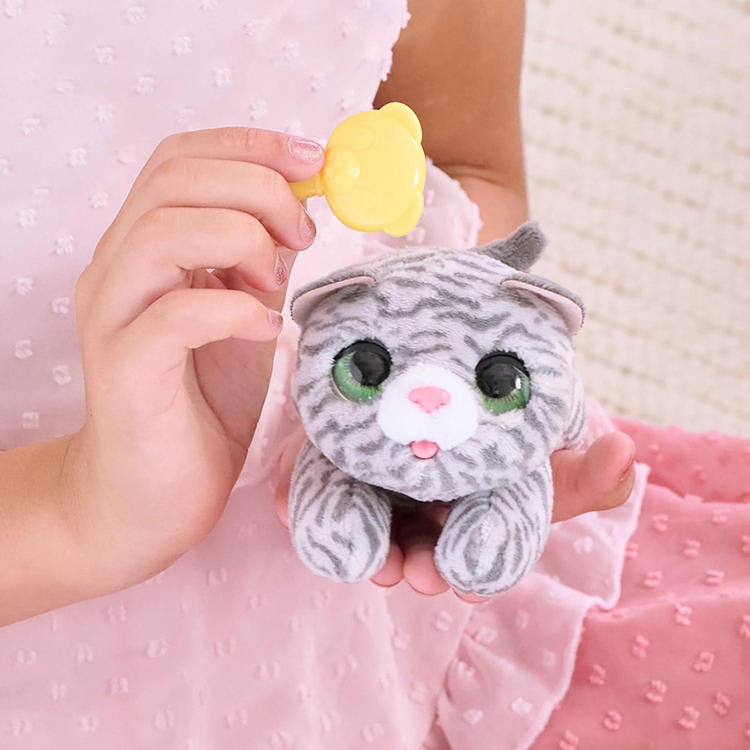 image:imagefurReal Newborns Kitty Interactive Pet Small Plush Stuffed Animal Cat with Sounds and Movement Faux Fur Easter Basket Fillers Gifts Presents Kids Toys for Ages 4 Up by Just Play
