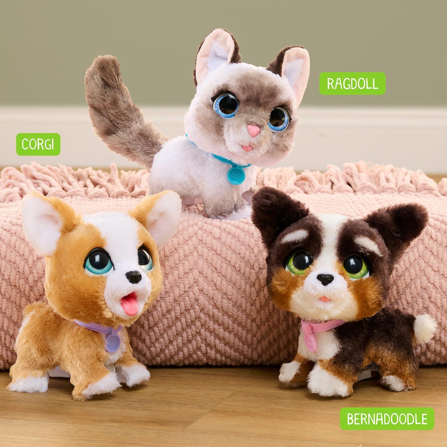 image:imagefurReal Wagalots Kitty Small Interactive Plush Faux Fur Kids Toys for Ages 4 Up by Just Play