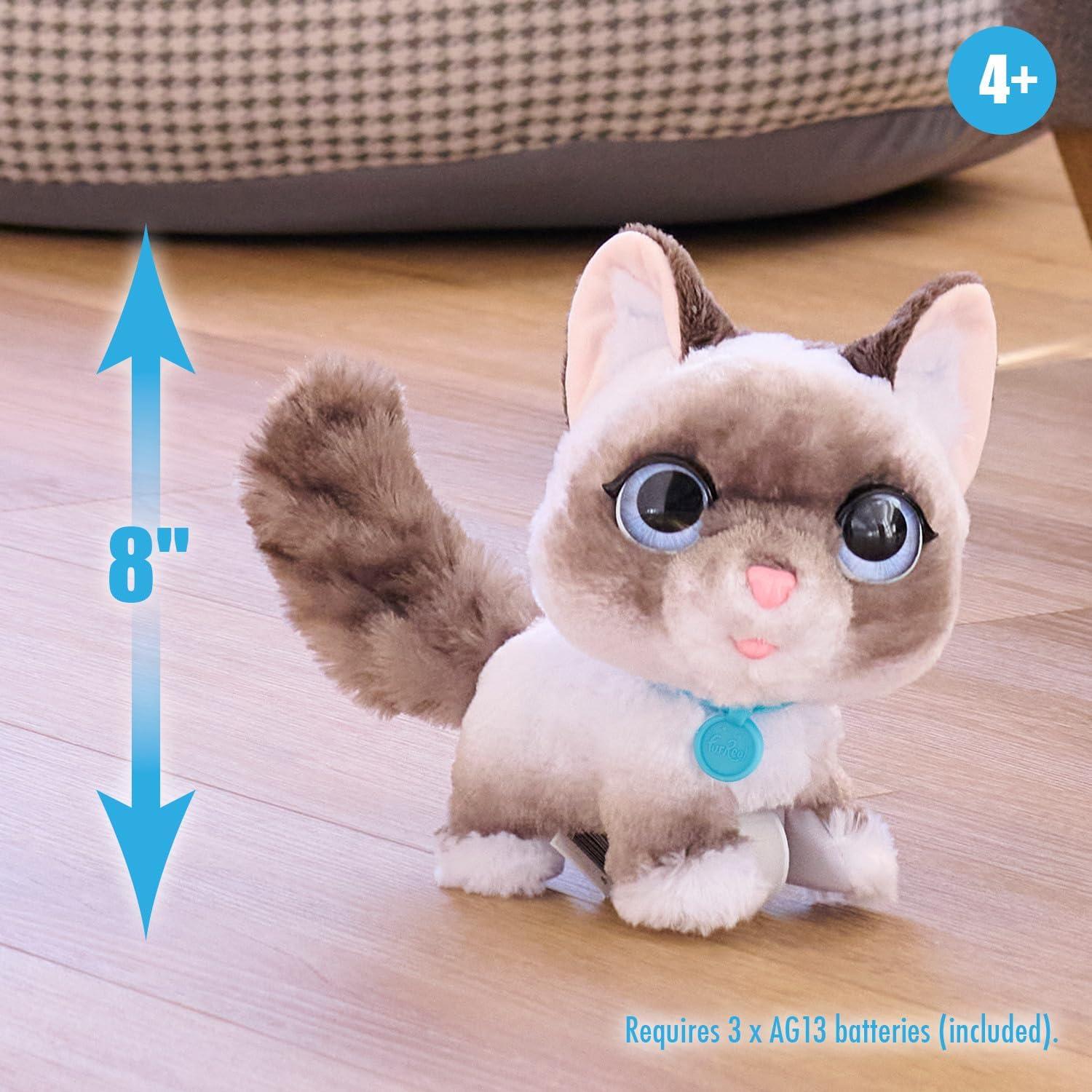 image:imagefurReal Wagalots Kitty Small Interactive Plush Faux Fur Kids Toys for Ages 4 Up by Just Play