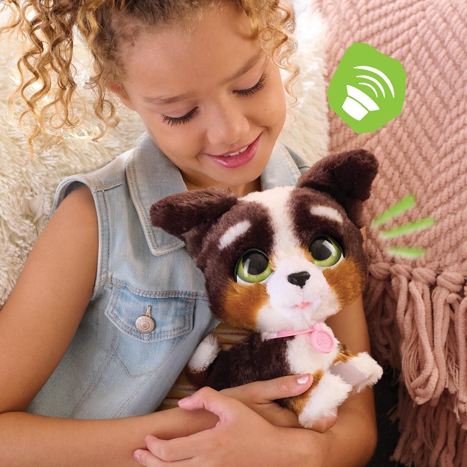 image:imagefurReal WalkALots Bernedoodle Interactive Toy 8inch Walking Plush Puppy with Sounds Faux Fur Kids Toys for Ages 4 Up by Just Play