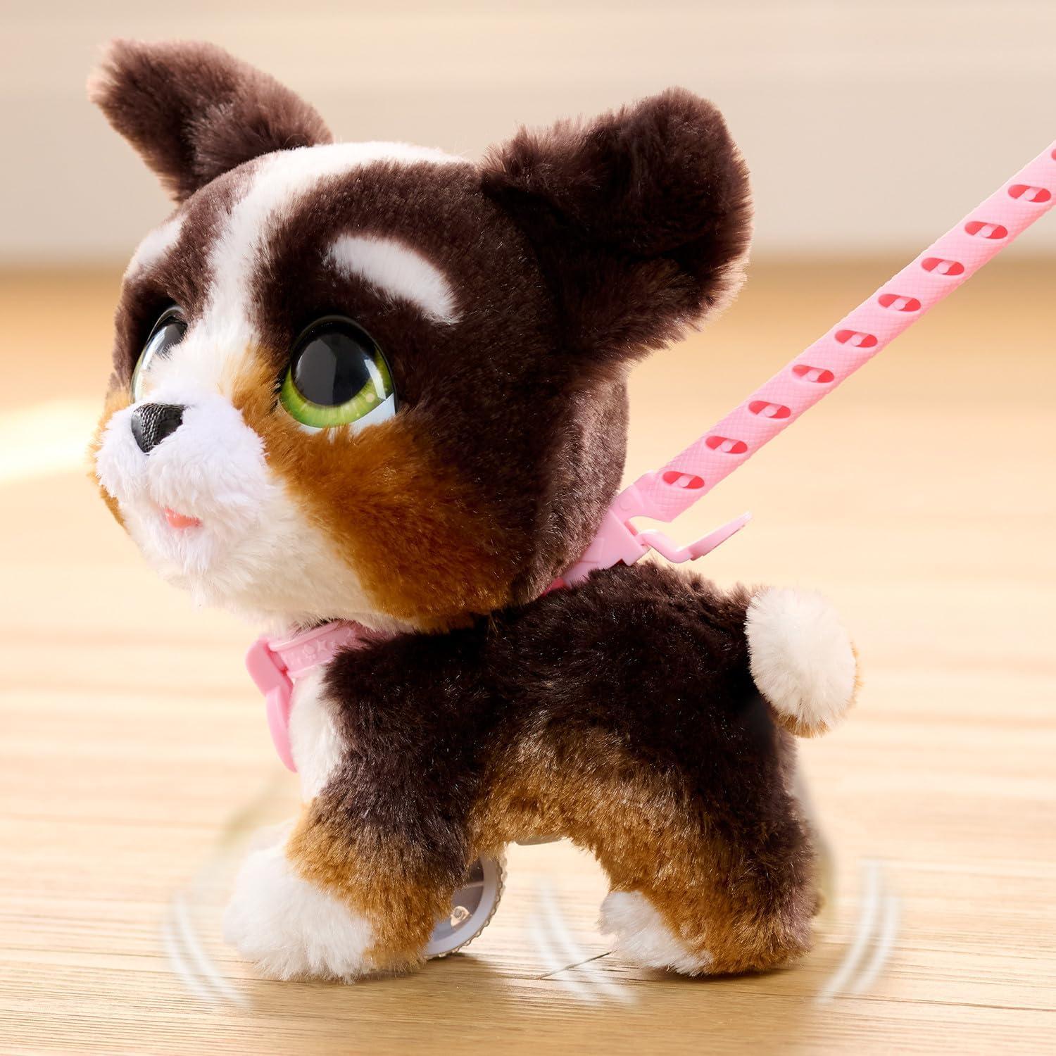 image:imagefurReal WalkALots Bernedoodle Interactive Toy 8inch Walking Plush Puppy with Sounds Faux Fur Kids Toys for Ages 4 Up by Just Play