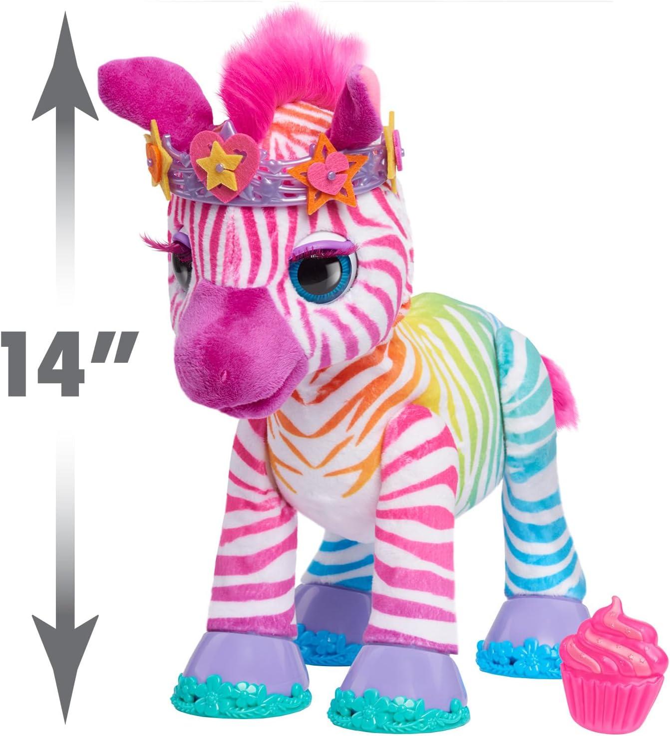 image:imagefurReal Zenya My Rainbow Zebra Interactive Plush with Accessories 22pieces Pretend Play Kids Toys for Ages 4 Up by Just Play