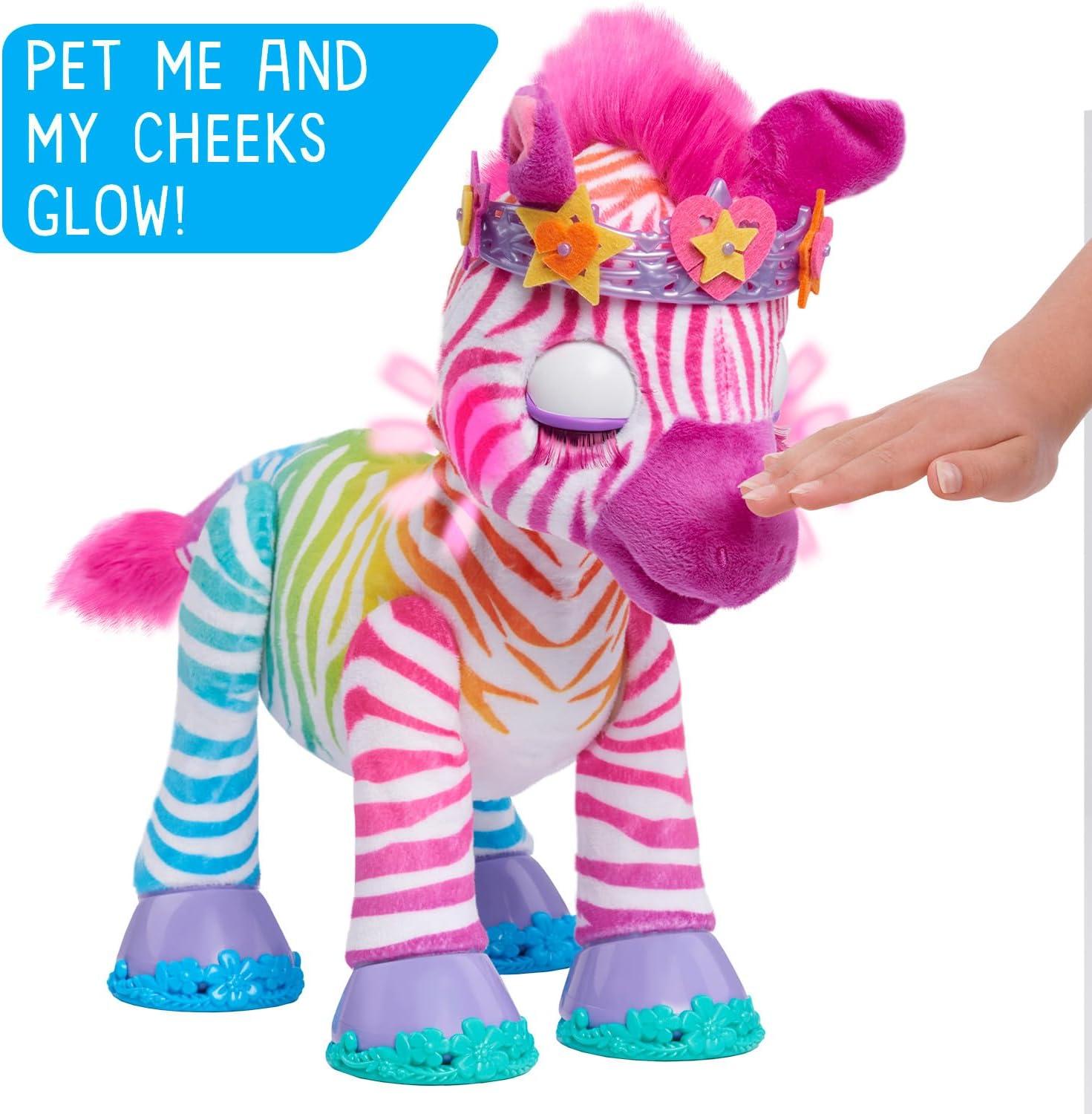 image:imagefurReal Zenya My Rainbow Zebra Interactive Plush with Accessories 22pieces Pretend Play Kids Toys for Ages 4 Up by Just Play