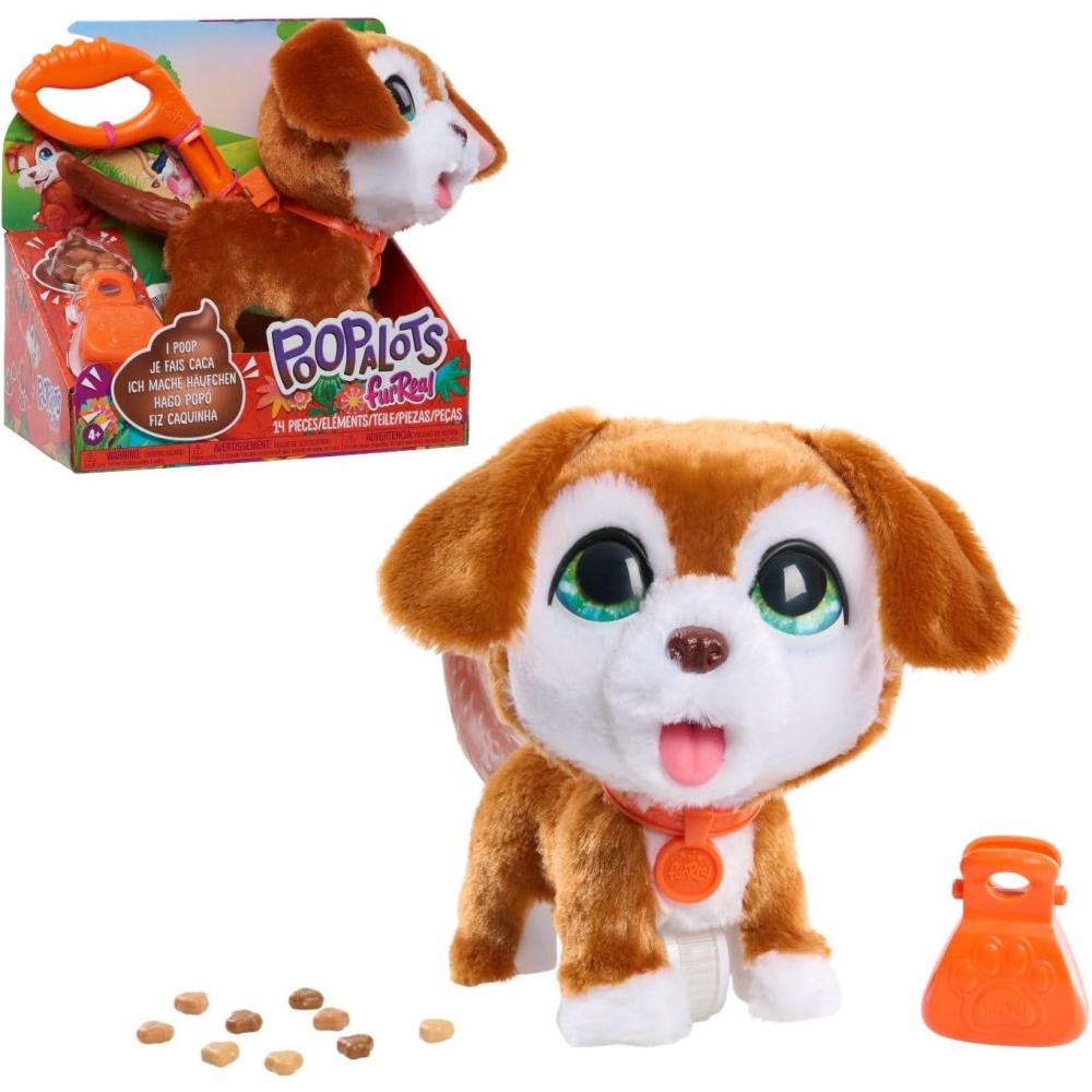 image:imageFurReal PoopALots Big Wags Interactive 8inch Walking Plush Stuffed Animal Pooping Puppy with Leash 14Pieces Kids Toys for Ages 4 Up by Just Play