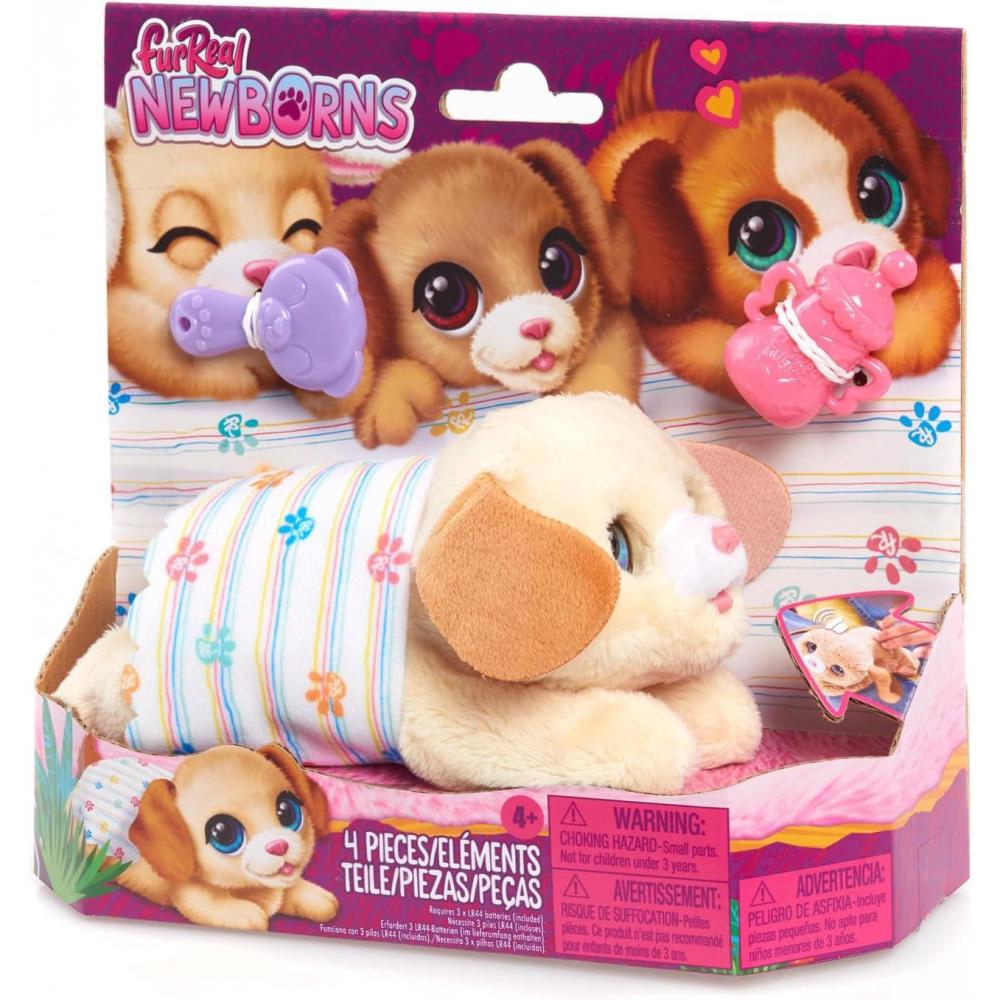 image:imagefurReal Newborns Puppy Interactive Pet Small Plush Puppy with Sounds and Motion Kids Toys for Ages 4 Up by Just Play