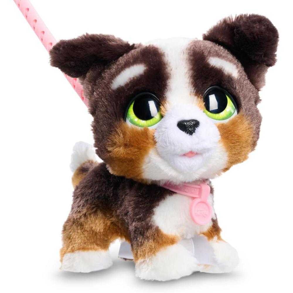 image:imagefurReal WalkALots Bernedoodle Interactive Toy 8inch Walking Plush Puppy with Sounds Faux Fur Kids Toys for Ages 4 Up by Just Play