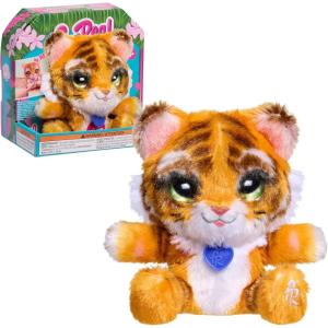 FurReal My Minis Little Hugs Tiger, 4.5-inch Interactive Plush, Soft Stuffed Animal, Easter Basket Fillers, Gifts, Presents, Kids Toys for Ages 4 Up by Just Play