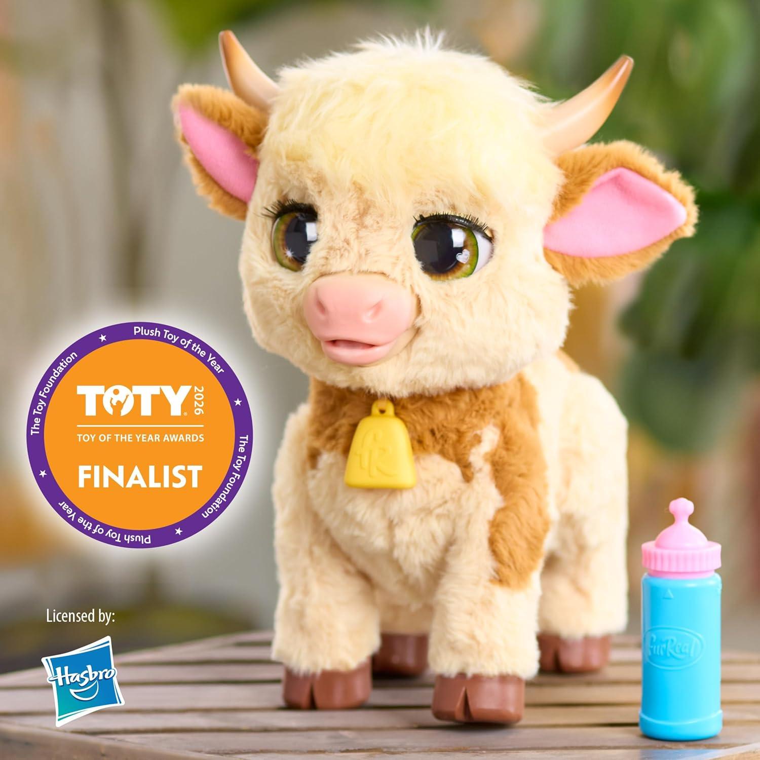 image:imageFurReal Maggie The Feed amp Follow Cow 11 Inch Interactive Highland Mini Cow for Boys and Girls Ages 4 and up