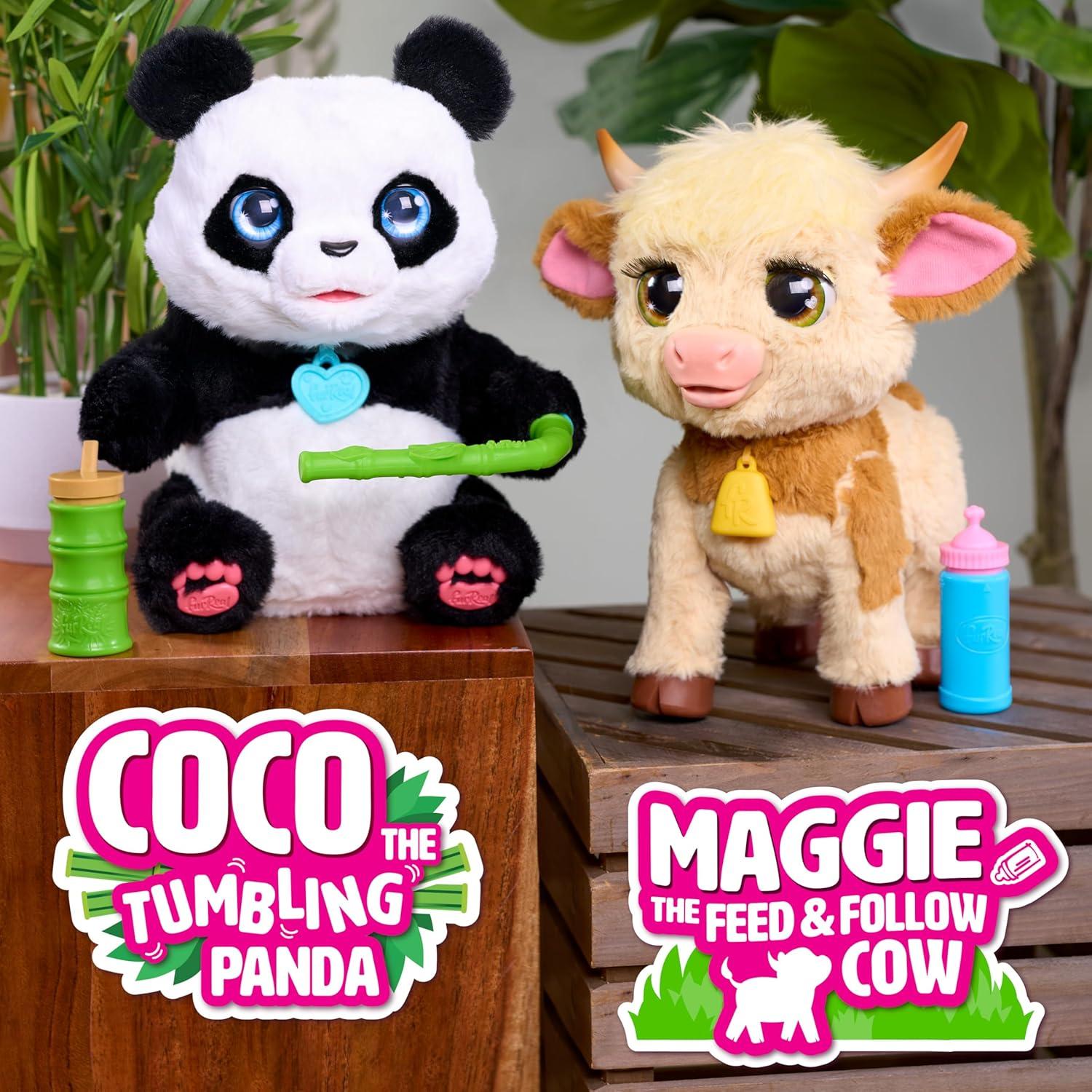 image:imageFurReal Maggie The Feed amp Follow Cow 11 Inch Interactive Highland Mini Cow for Boys and Girls Ages 4 and up
