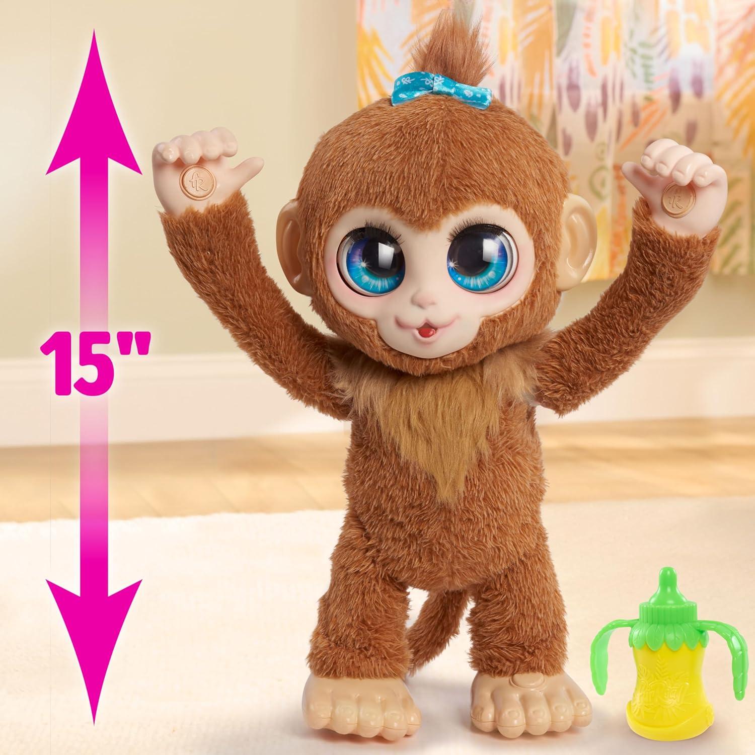 image:imageFurReal Peanut The Playful Monkey Interactive Toy 15inch Realistic Plush Kids Toys for Ages 4 Up by Just PlayLarge