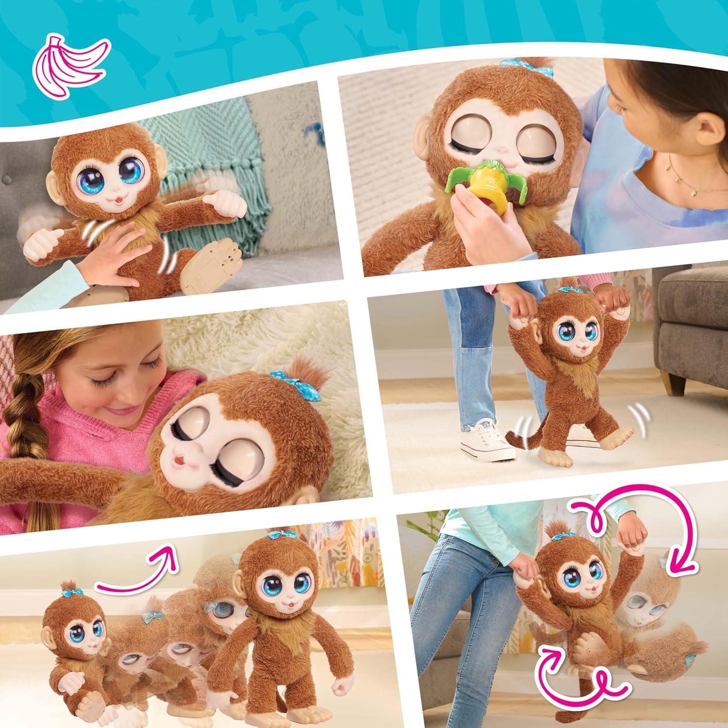 image:imageFurReal Peanut The Playful Monkey Interactive Toy 15inch Realistic Plush Kids Toys for Ages 4 Up by Just PlayLarge